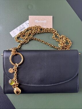 Madewell Elegant Leather The Wallet On A Chain